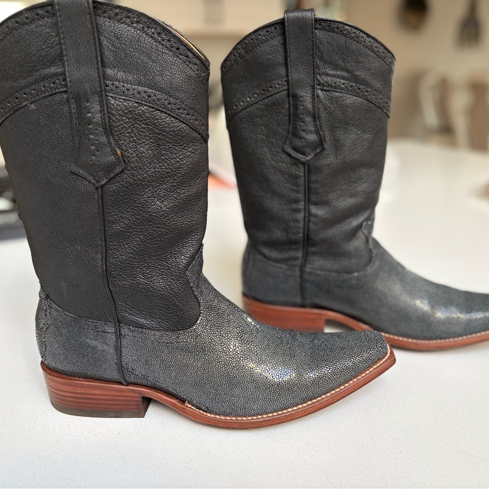 Cuadra Mantarraya Pulida Negro Boots - image 1